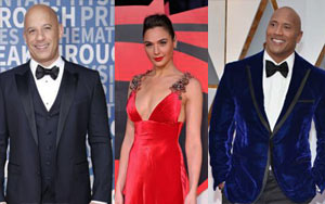 Vin Diesel, Dwayne Johnson and Gal Gadot are Forbes' top-grossing actors of 2017