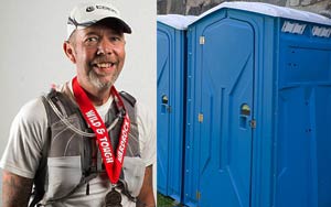Ultramarathon runner is caught winning races by hiding in portable toilets and is stripped of titles