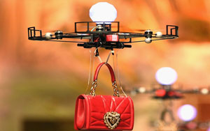 Drones replace models on runway at Milan Fashion Week