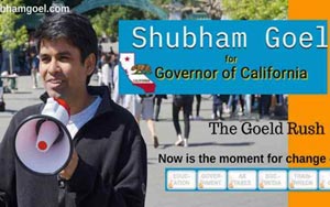 Meet Shubham Goel, the youngest candidate to contest California Governor election