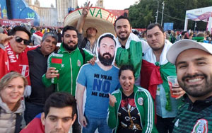 Friends bring life-size cutout of friend whose wife didn't let him go to watch FIFA World Cup!