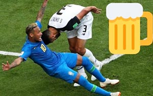 Brazil bar offers free shots everytime Neymar falls