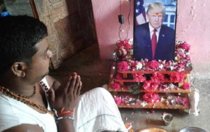 Thid Indian farmer worships US President Donald Trump as a God