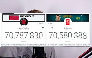 PewDiePie vs T-Series - Man hacked 50,000 printers urging people to subscribe to PewDiePie