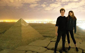 Danish Couple poses nude atop Giza Pyramid