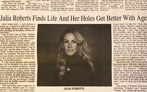 Julia Roberts' 'holes getting better with age' headline typo draws laughter, flak online