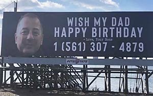 Man Gets Tens of Thousands of Birthday Calls After Sons Post His Phone Number on Billboard