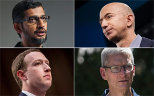 Zuckerberg, Pichai, Bezos and Cook lambasted in big tech hearing