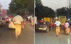 Viral Video - Hyderabad Cop Runs 2 km To Clear Path For Ambulance