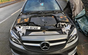 Stripped Bare: Thieves Completely Dismantle Mercedes Right In Front of Owners' House