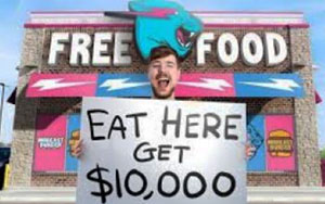 YouTuber Opens Fast-Food Chain, Gives Away Money, Gadgets With Each Order