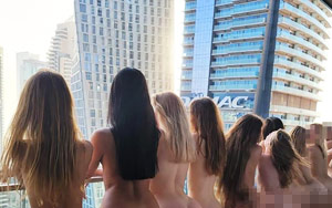 SHOCKING: Group Of Women Strip Naked To Pose On Balcony In Dubai, Arrested