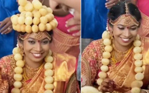 Real Golgappa Fan: Bride Wears Jewellery Made With Pani Puri At Wedding