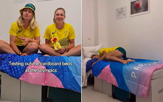 Athletes review ‘anti-sex’ cardboard beds at Paris Olympics. Their Instagram videos are viral