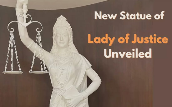 Law Is Not Blind: SCourt Unveils New 'Lady Justice' Statue Without Blindfold, Sword Replaced With Constitution