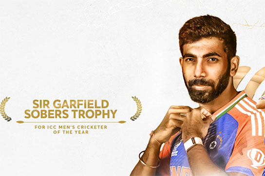 Jasprit Bumrah named ICC Cricketer of the Year 2024, wins prestigious Sir Garfield Sobers Trophy