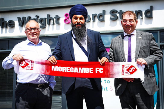  Punjab Warriors Take Control of Morecambe FC - Kuljeet Singh Momi becomes first Sikh owner in EFL history