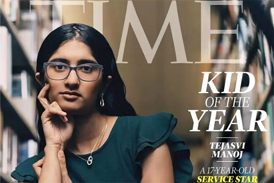 Indian-American Tejasvi Manoj named Time magazine's 'Kid of the Year'