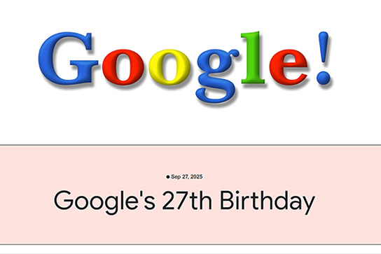 Google Turns 27: Birthday Doodle Brings Back Its First-Ever 1998 Logo