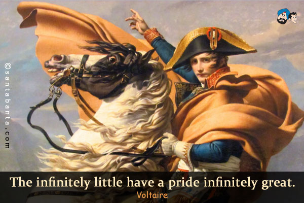 The infinitely little have a pride infinitely great.