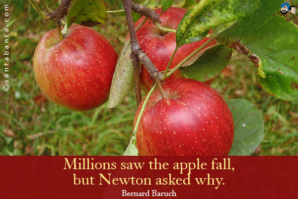 Millions saw the apple fall, but Newton asked why.