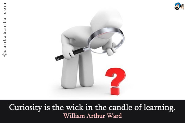 Curiosity is the wick in the candle of learning.