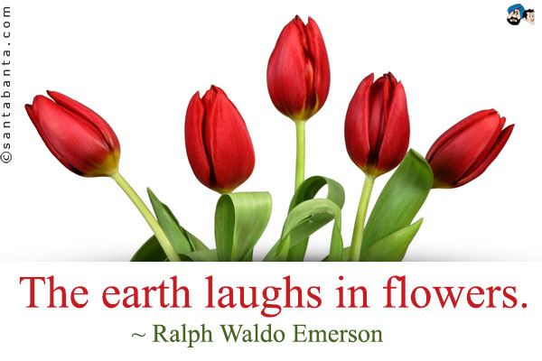 The earth laughs in flowers.