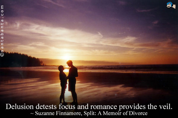 Delusion detests focus and romance provides the veil.
