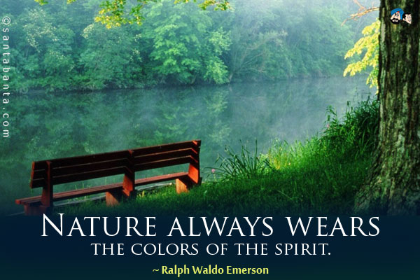 Nature always wears the colors of the spirit.