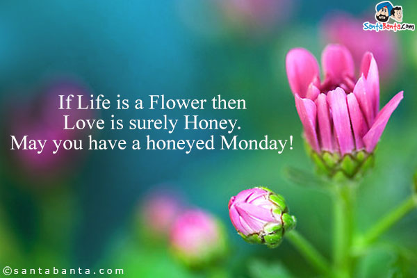 If Life is a Flower then Love is surely Honey.<br />
May you have a honeyed Monday!<br />

