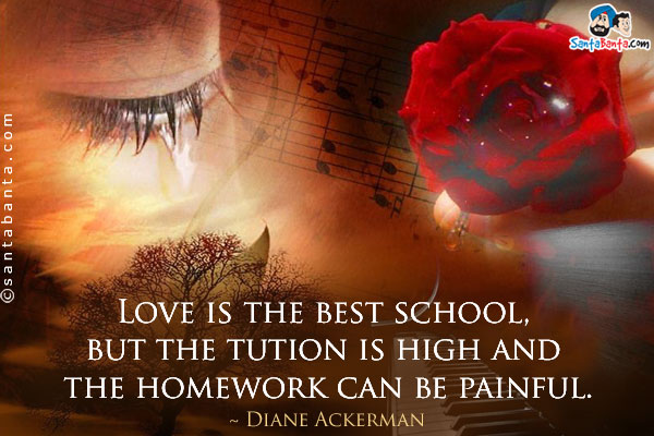 Love is the best school, but the tuition is high and the homework can be painful.