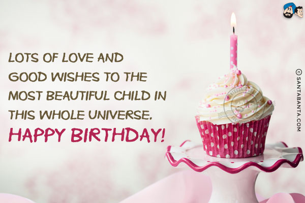 Lots of love and good wishes to the most beautiful child in this whole universe.<br/>
Happy Birthday!