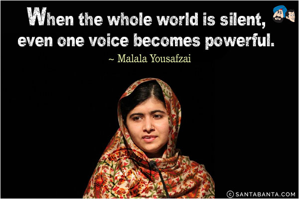 When the whole world is silent, even one voice becomes powerful.
