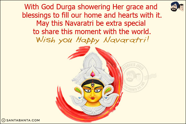 With God Durga showering Her grace and blessings to fill our home and hearts with it.<br/>
May this Navaratri be extra special to share this moment with the world.<br/>
Wish you Happy Navaratri!