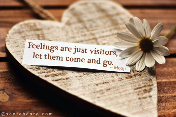 Feelings are just visitors, let them come and go.