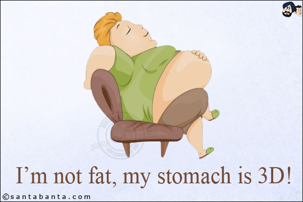 I'm not fat, my stomach is 3D!