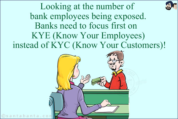 Looking at the number of bank employees being exposed. <br/>
Banks need to focus first on  KYE (Know Your Employees) instead of KYC (Know Your Customers)!