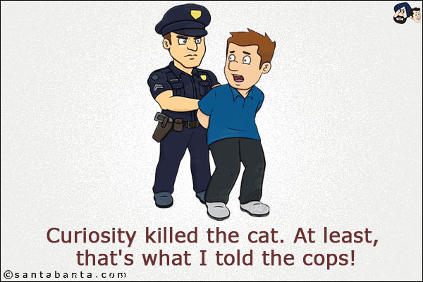 Curiosity killed the cat. At least, that's what I told the cops!