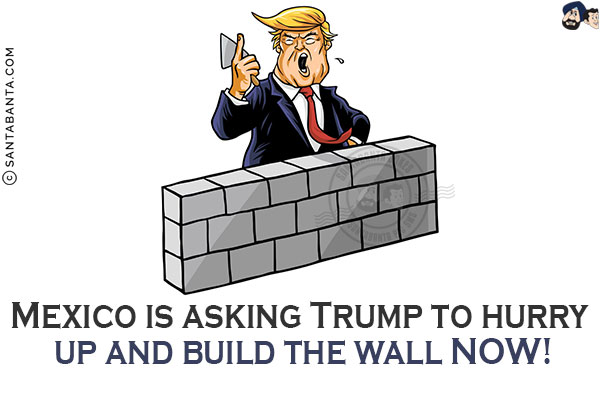 Mexico is asking Trump to hurry up and build the wall NOW!