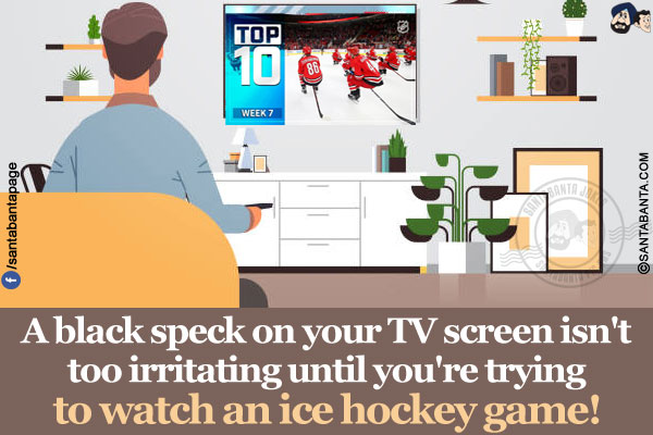 A black speck on your TV screen isn't too irritating until you're trying to watch an ice hockey game!