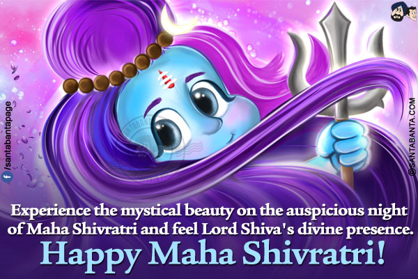 Experience the mystical beauty on the auspicious night of Maha Shivratri and feel Lord Shiva's divine presence.<br/>
Happy Maha Shivratri!