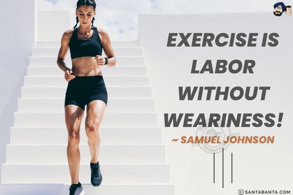 Exercise is labor without weariness.