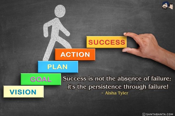 Success is not the absence of failure; it's the persistence through failure.

