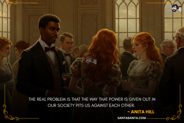 The real problem is that the way that power is given out in our society pits us against each other. 