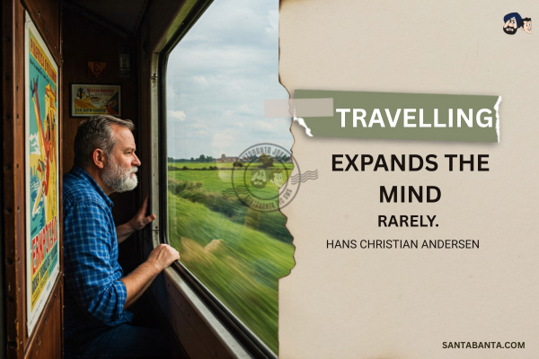 Travelling expands the  mind rarely.