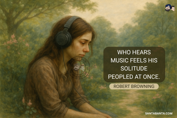 Who hears music feels his solitude peopled at once.