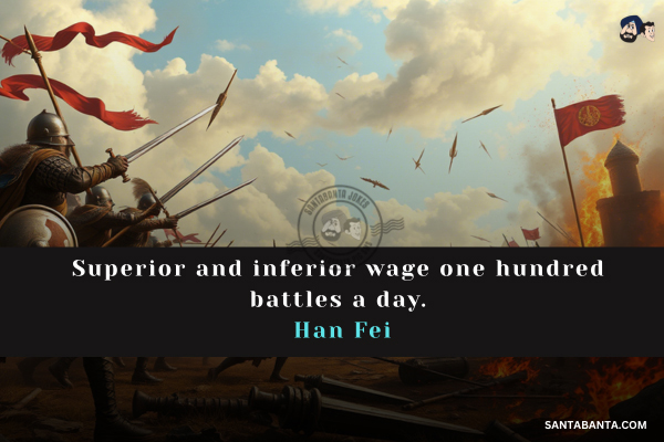 Superior and inferior wage one hundred battles a day.