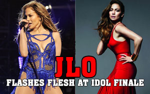 JLo Flashes Flesh At Idol Finale