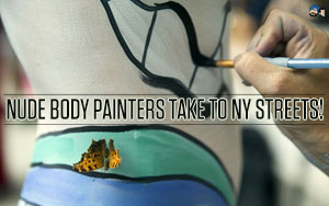 Nude Body Painters take to NY Strrets!