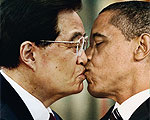 Obama & Hu Jintao Lock Lips for Benetton!